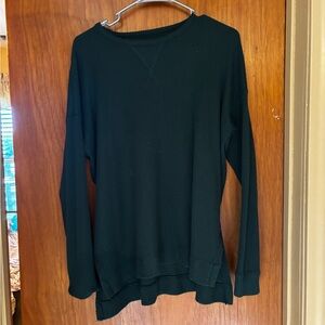 Forest green American Eagle Waffle long sleeve